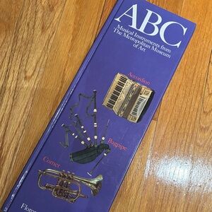 ABC Musical Instruments Kids Wall Art Print - Purple